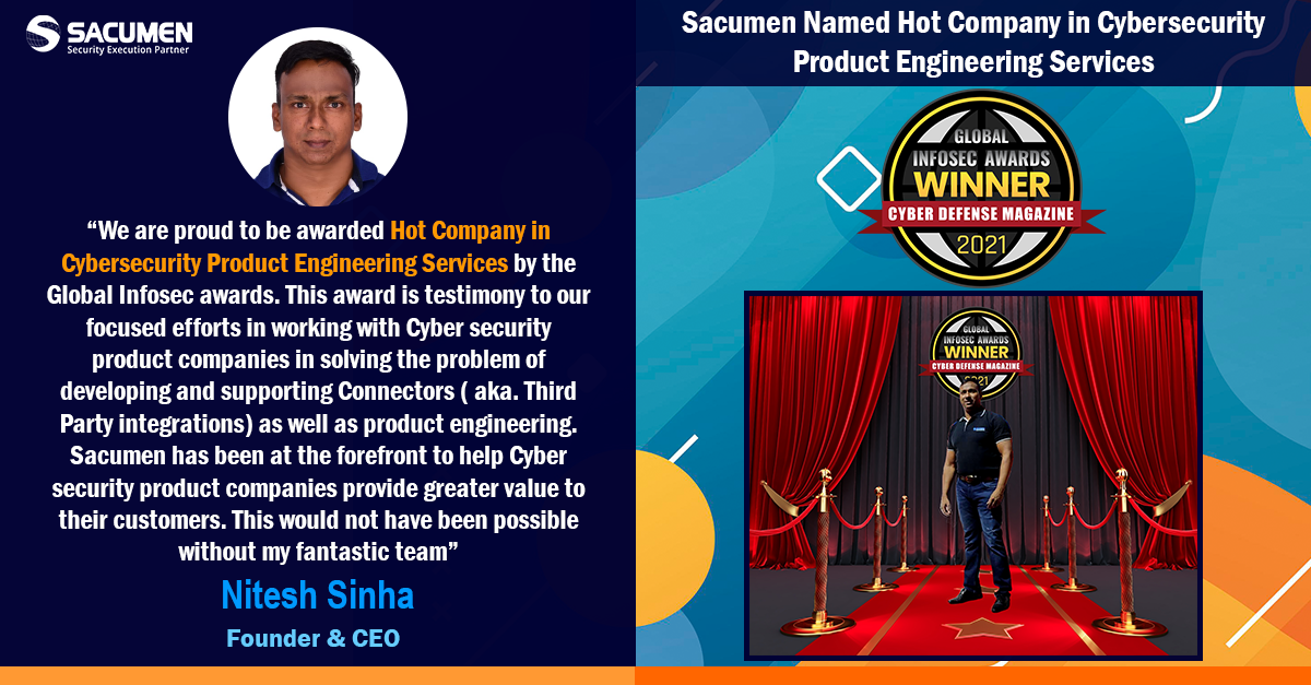 Sacumen Named Winner of the Coveted Global InfoSec Awards during RSA Conference 2021